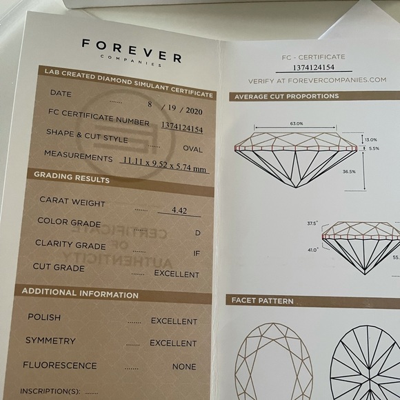 4.42 ct Oval ring - Picture 7 of 9